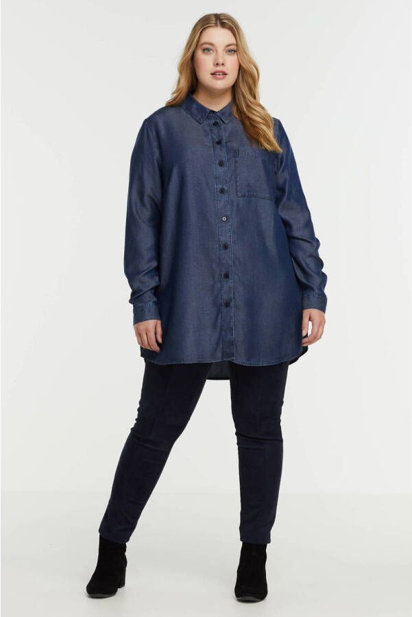GREAT LOOKS geweven blouse blauw
