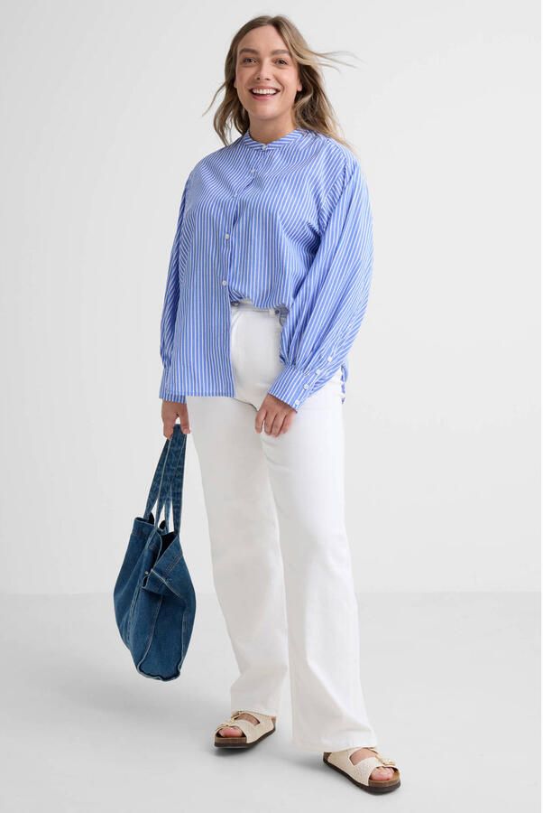 GREAT LOOKS blouse met strepenprint blauw wit