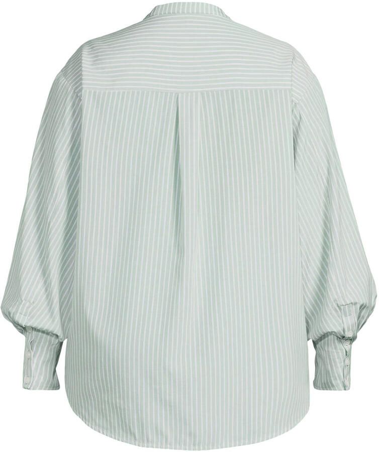 GREAT LOOKS blouse met strepenprint groen wit - Foto 2