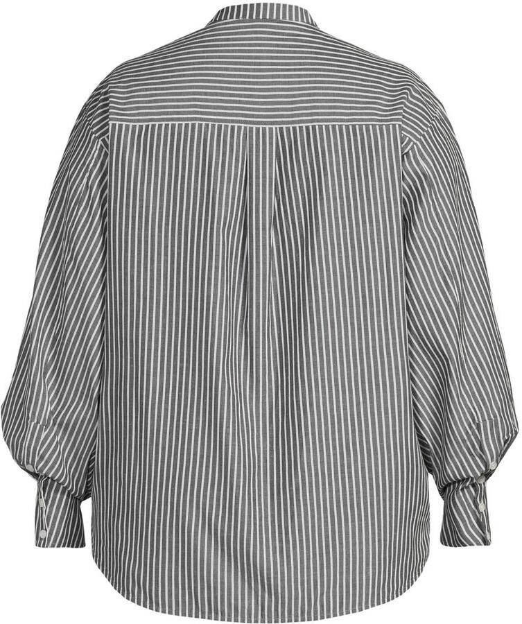 GREAT LOOKS blouse met strepenprint zwart wit - Foto 2