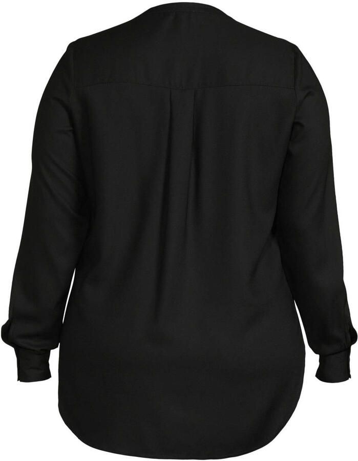 GREAT LOOKS blouse met V-hals zwart