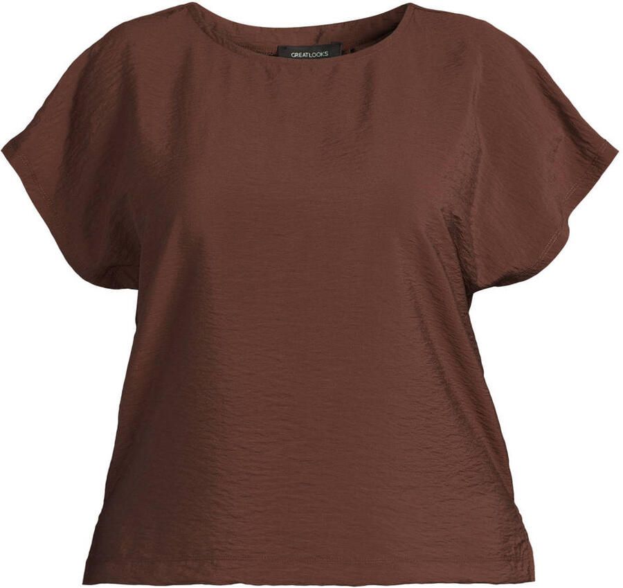 GREAT LOOKS blousetop donkerbruin - Foto 2