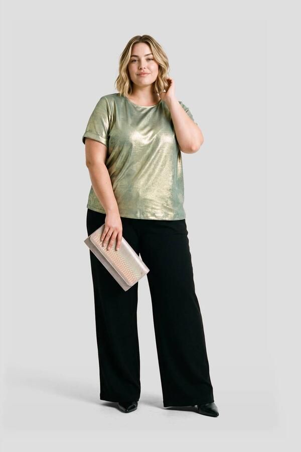 GREAT LOOKS blousetop groen goud - Foto 2