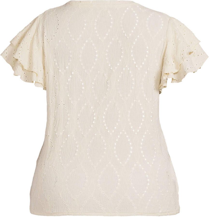 GREAT LOOKS broderie top met ruches off-white - Foto 2