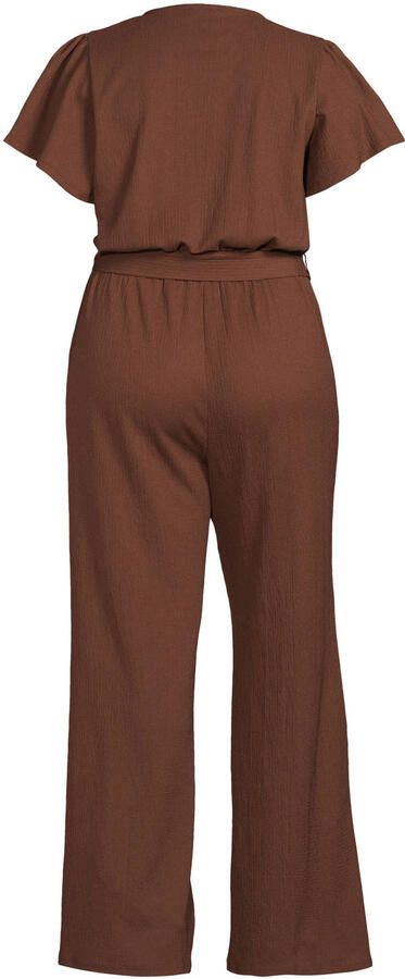 GREAT LOOKS crinkle jumpsuit bruin - Foto 3