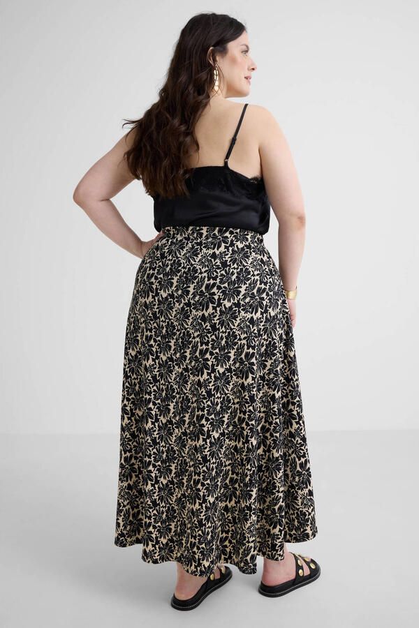 GREAT LOOKS crinkle maxi wikkelrok met bloemenprint - Foto 2