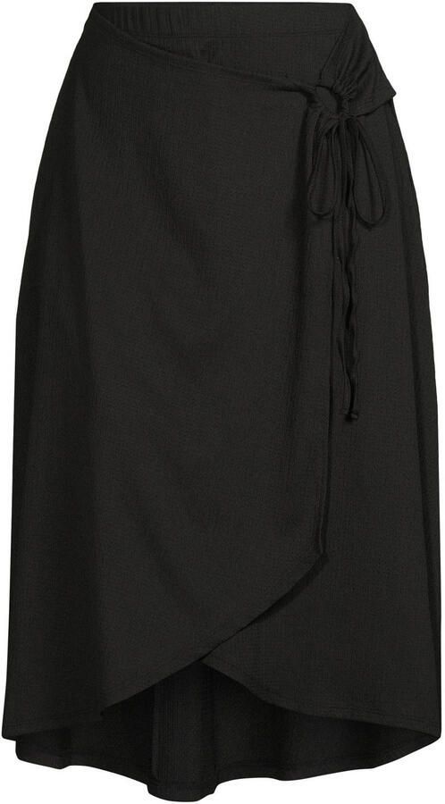 GREAT LOOKS crinkle maxi wikkelrok zwart - Foto 5