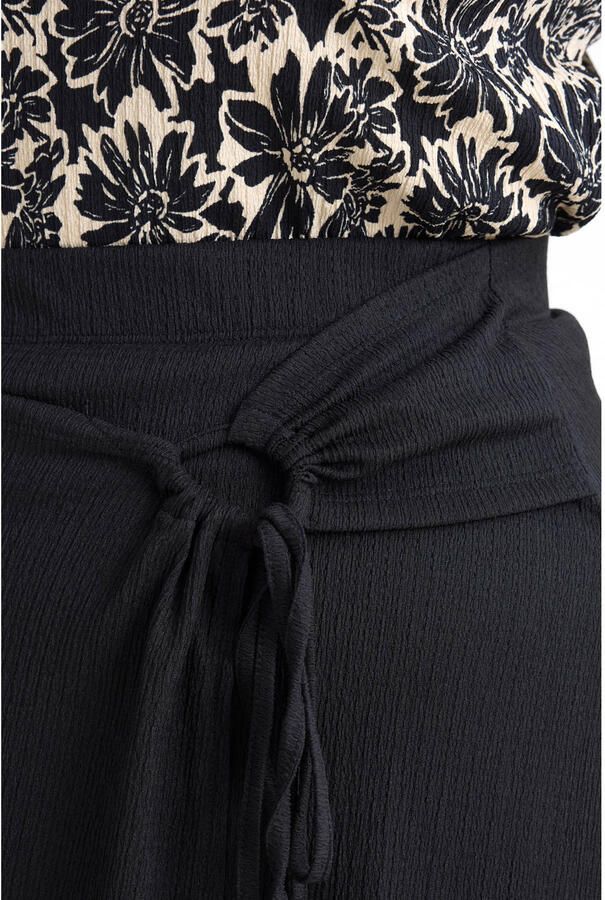GREAT LOOKS crinkle maxi wikkelrok zwart - Foto 2