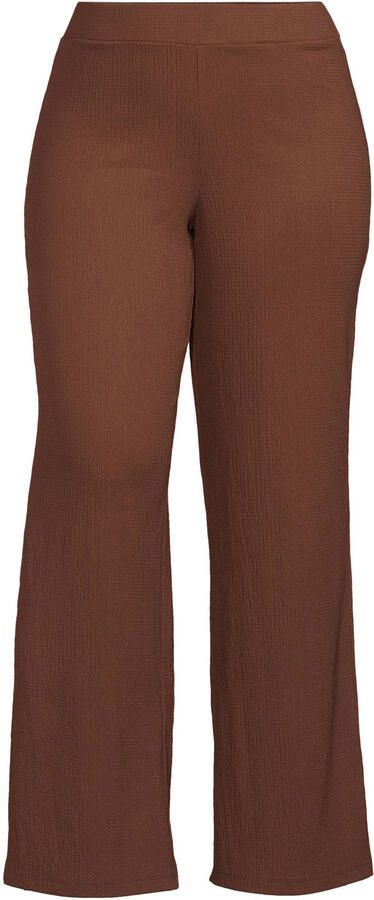 GREAT LOOKS crinkle wide leg broek bruin - Foto 3