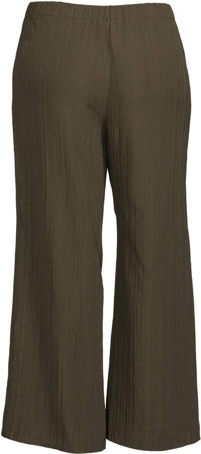 GREAT LOOKS crinkle wide leg broek khaki