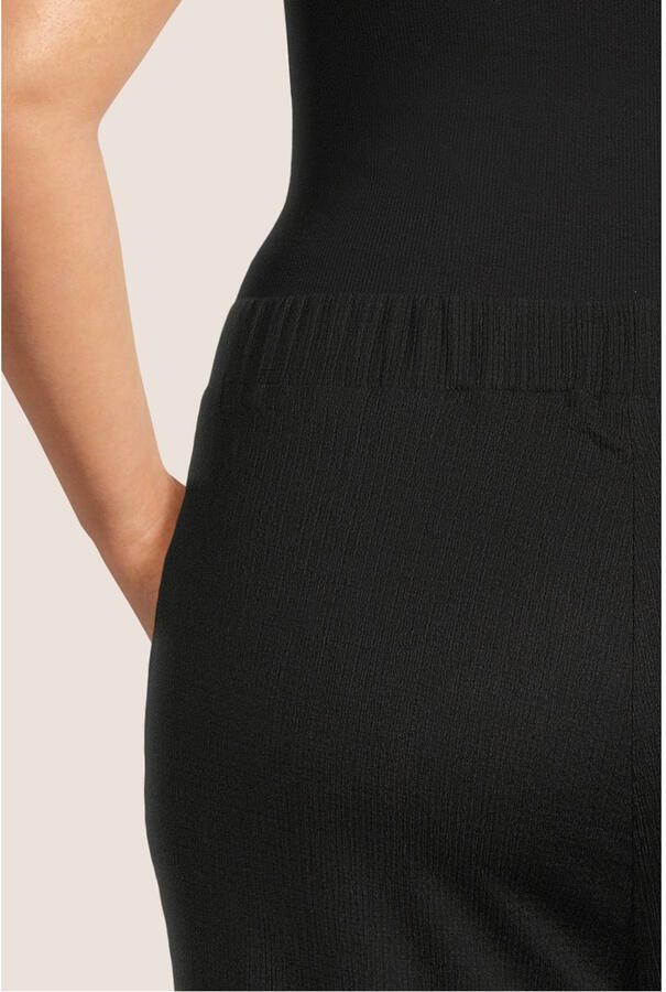 GREAT LOOKS crinkle wide leg broek zwart Dames Jersey Effen 44