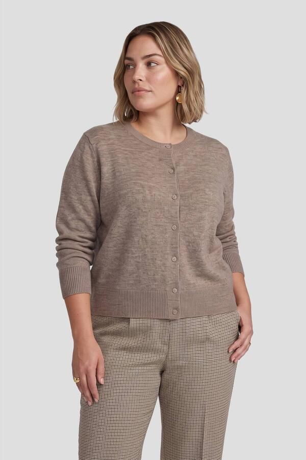 GREAT LOOKS gebreide vest taupe