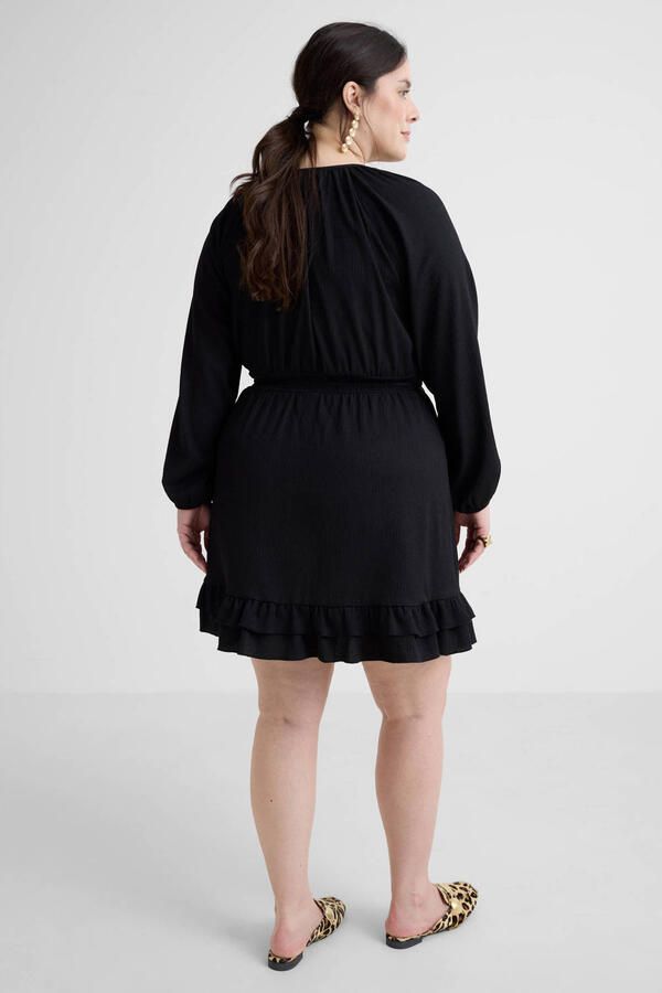 GREAT LOOKS jurk met textuur zwart - Foto 3