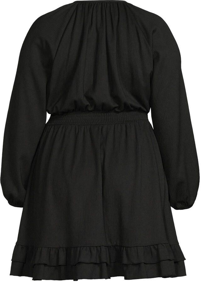 GREAT LOOKS jurk met textuur zwart - Foto 2