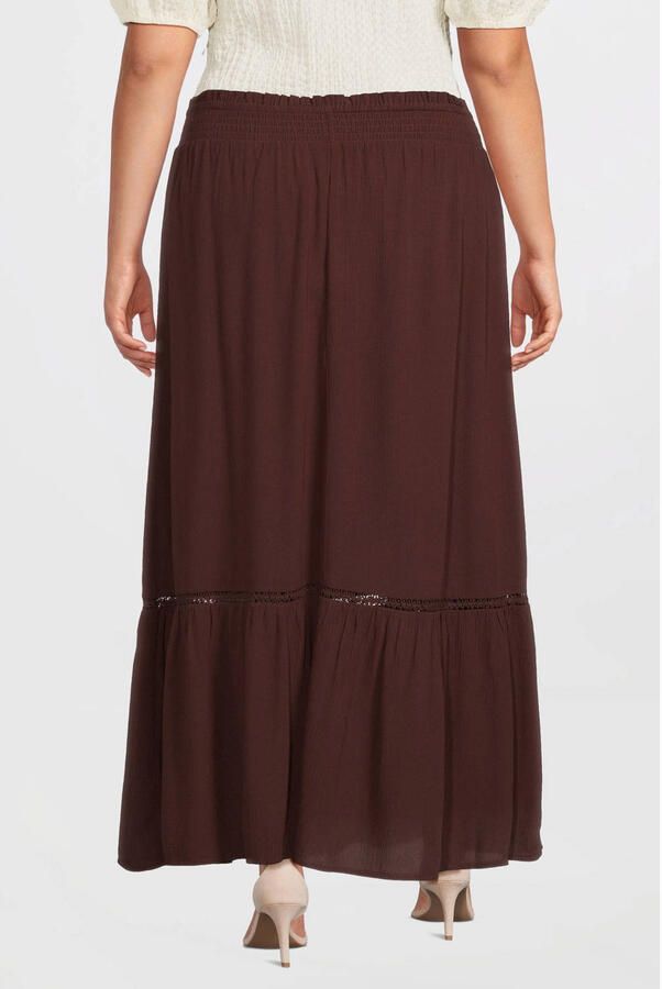 GREAT LOOKS maxi crinkle rok bruin - Foto 2