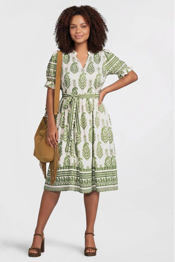 GREAT LOOKS midi jurk met all-overprint