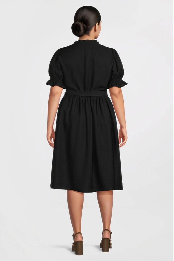 GREAT LOOKS midi jurk zwart - Foto 2