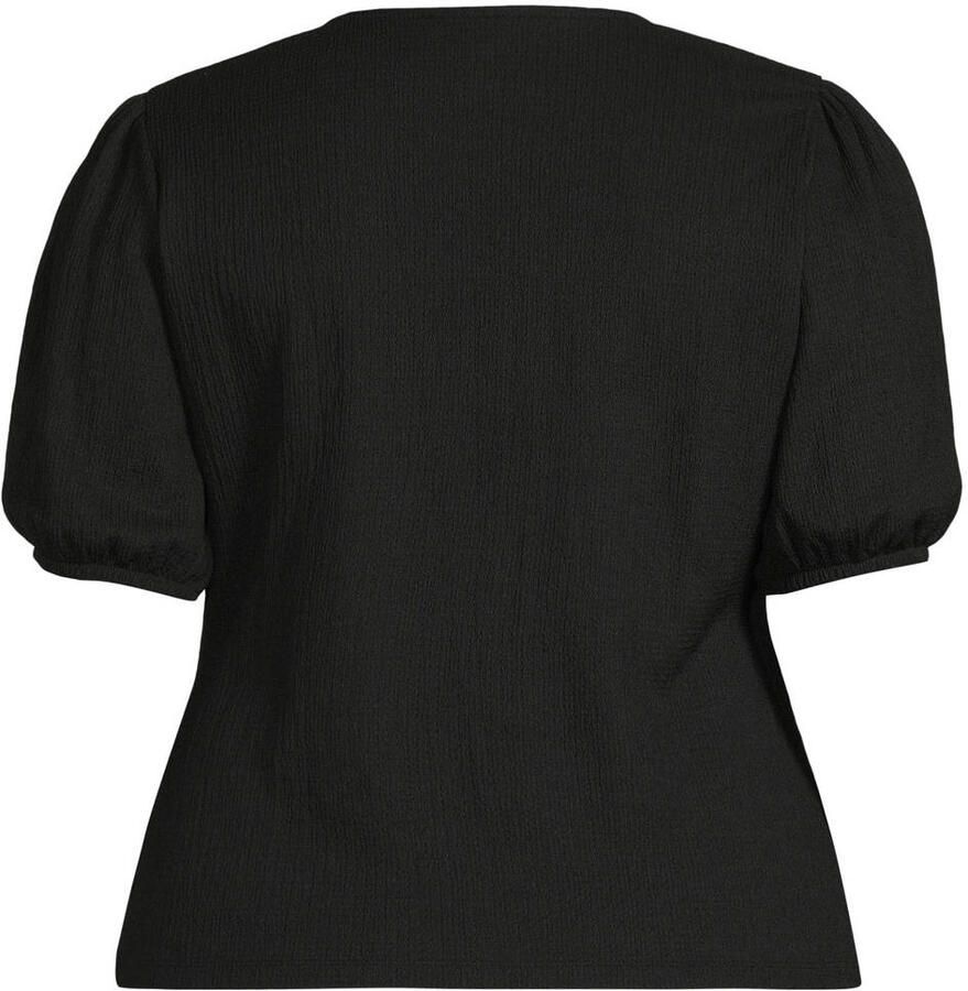 GREAT LOOKS overslagtop met textuur zwart - Foto 2