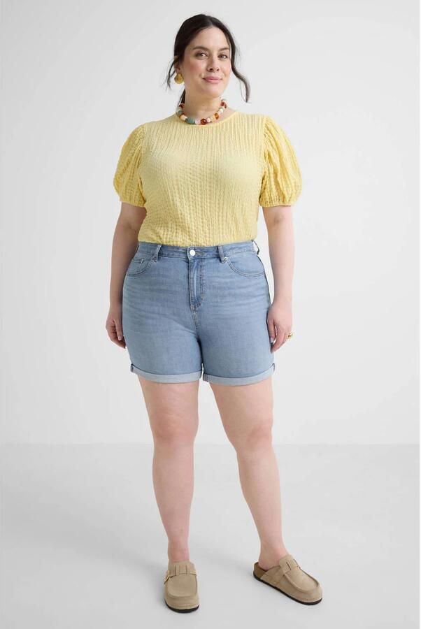 GREAT LOOKS relaxed fit denim short light blue