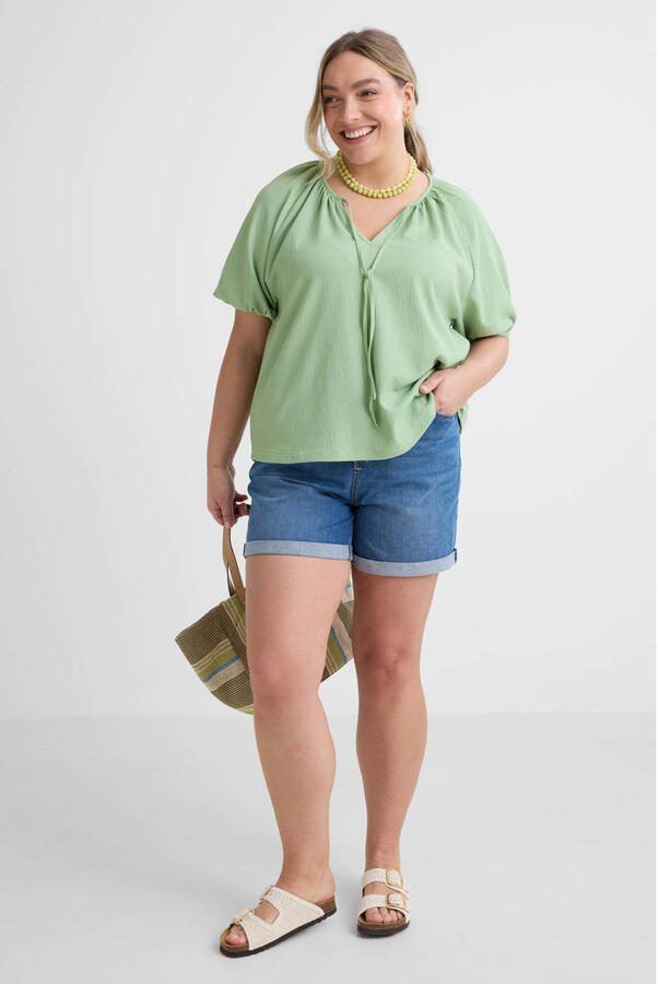 GREAT LOOKS relaxed fit denim short medium blue