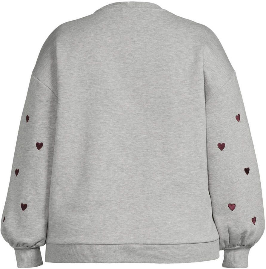 GREAT LOOKS sweater met borduursels grijs melange - Foto 2