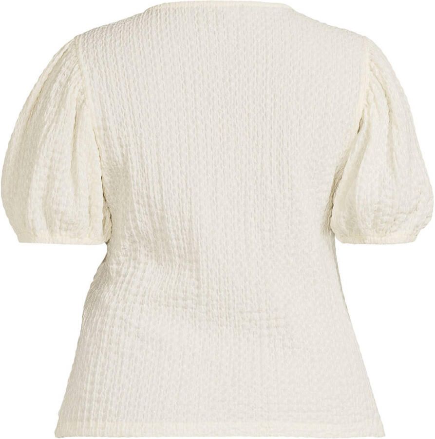 GREAT LOOKS top met textuur off-white - Foto 3
