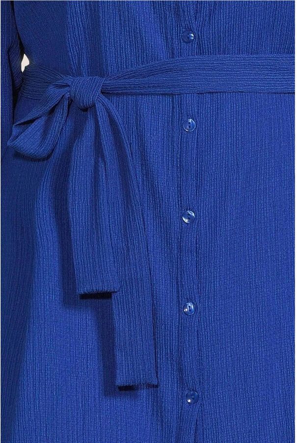 GREAT LOOKS Blouse tuniek met ceintuur blauw Dames Jersey Ronde hals Effen 44 - Foto 1