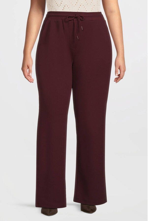 GREAT LOOKS wide leg broek bordeauxrood