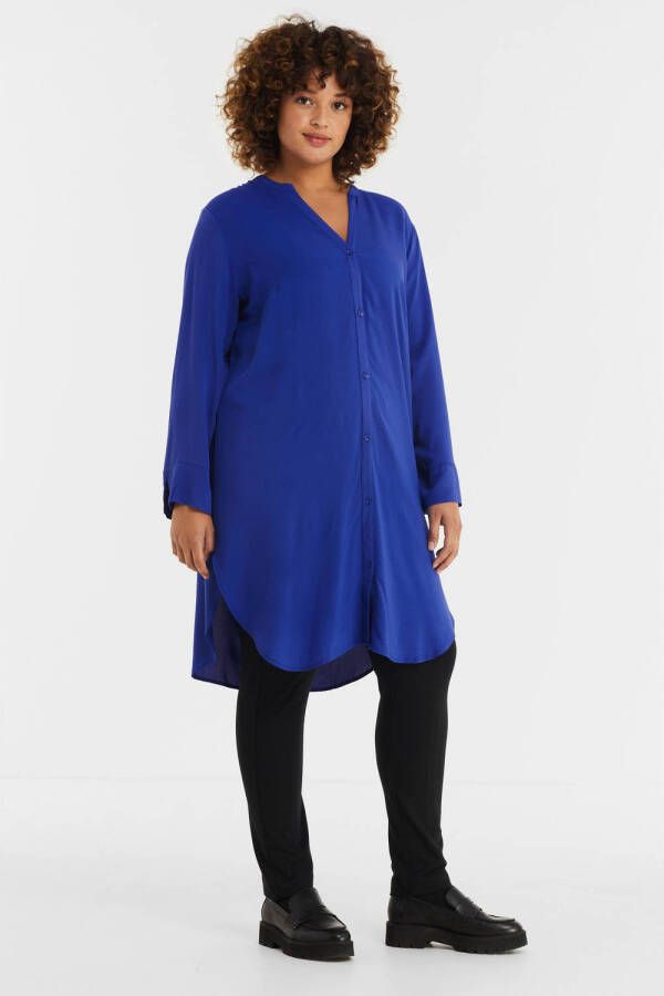 GREAT LOOKS Lange blouse blauw