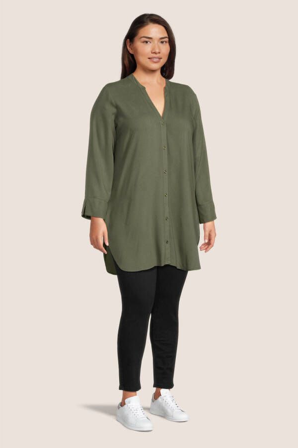 GREAT LOOKS lange blouse khaki