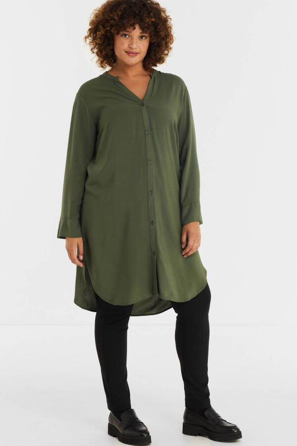 GREAT LOOKS Lange blouse khaki
