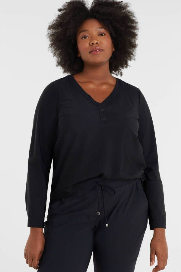 GREAT LOOKS Travel blouse zwart