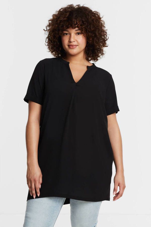 GREAT LOOKS tuniek met v-hals zwart