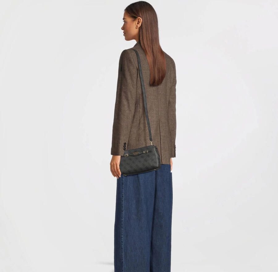 GUESS crossbody tas Katya met logoprint antraciet