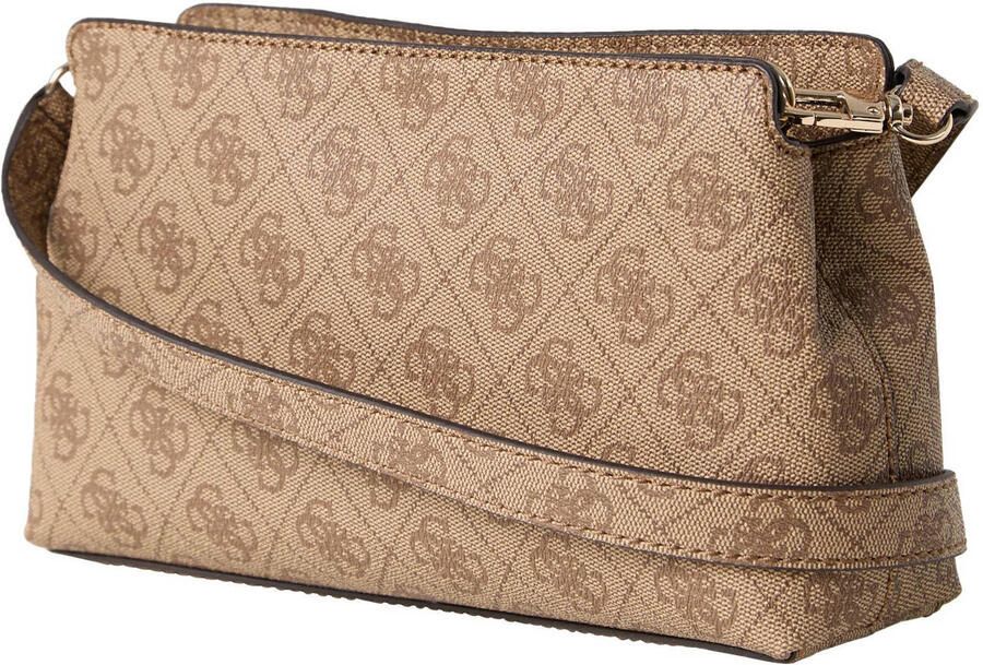 GUESS crossbody tas Katya met logoprint lichtbruin