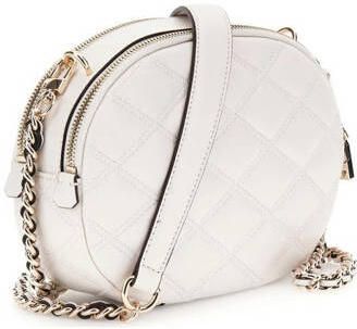 GUESS doorgestikte crossbody tas Tamsin ecru - Foto 4
