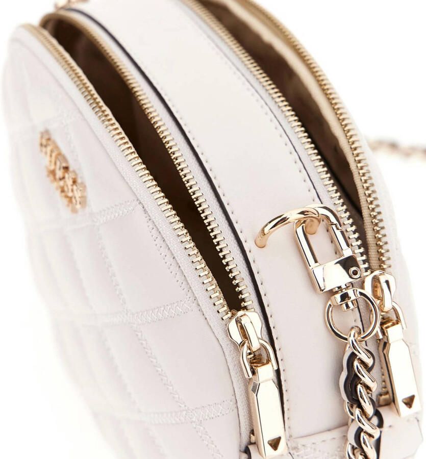 GUESS doorgestikte crossbody tas Tamsin ecru - Foto 2