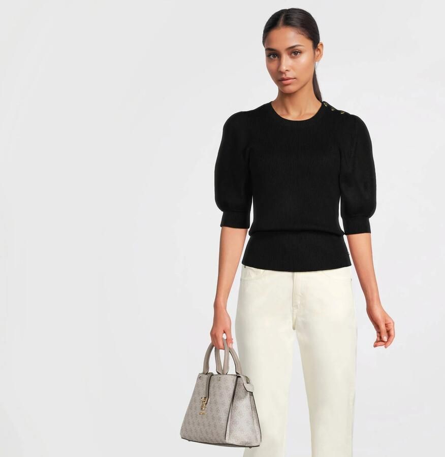 GUESS handtas Zamira met logoprint lichtroze - Foto 2