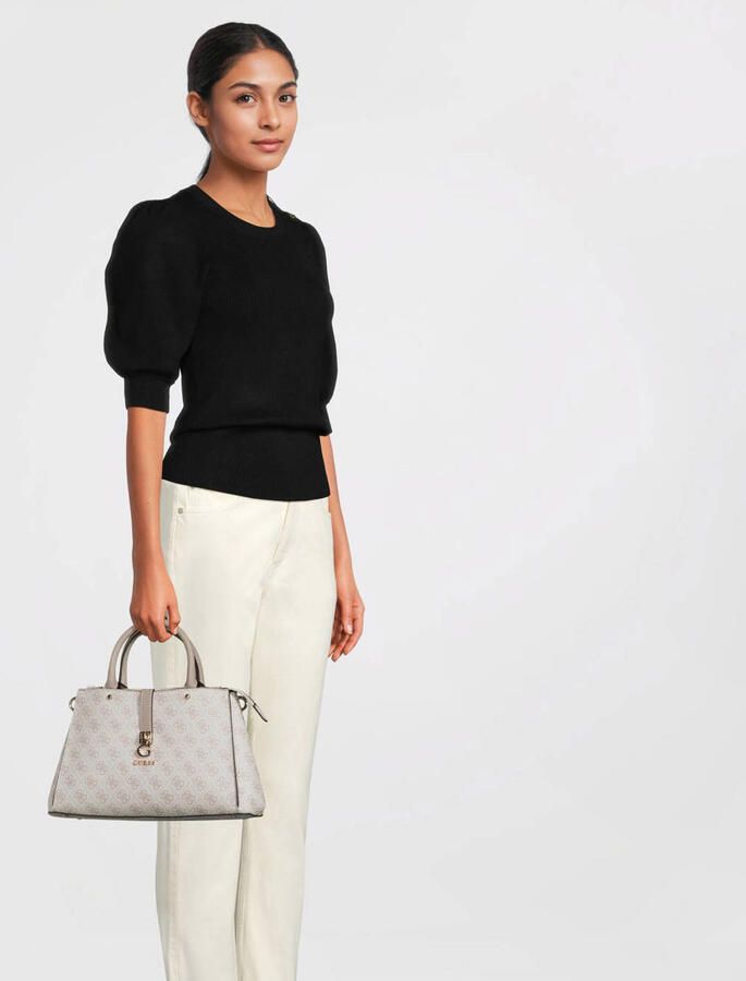 GUESS handtas Zamira met logoprint lichtroze - Foto 3