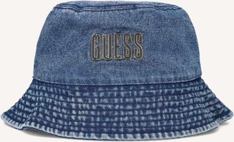 Guess Hoed in denimlook met labelapplicatie