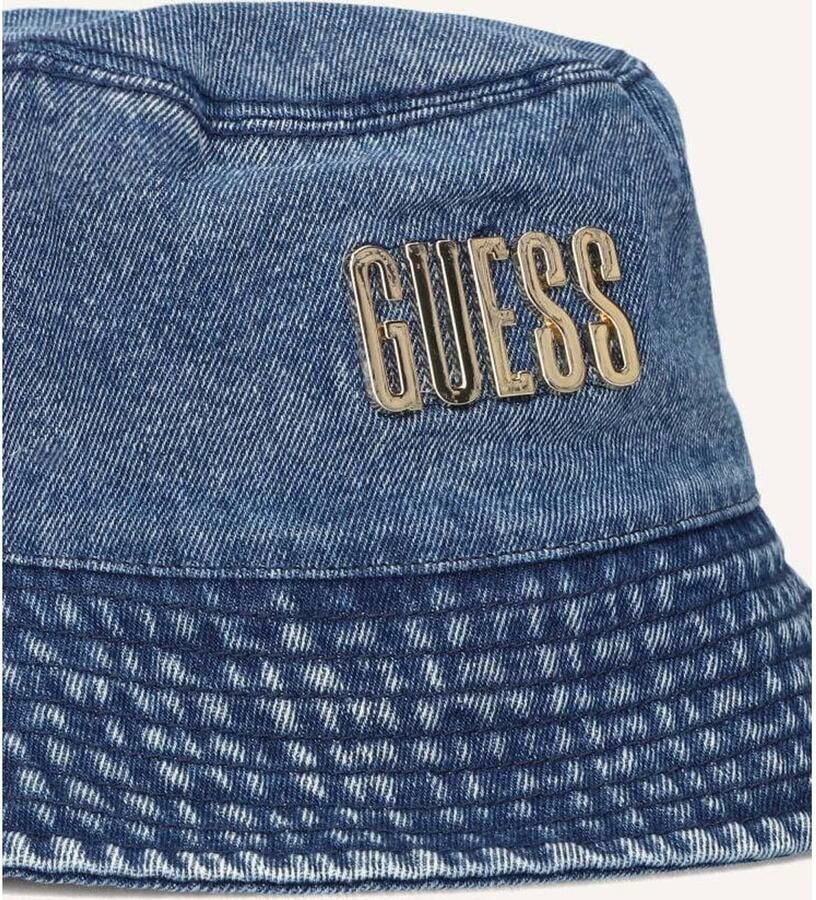 Guess Hoed in denimlook met labelapplicatie - Foto 2