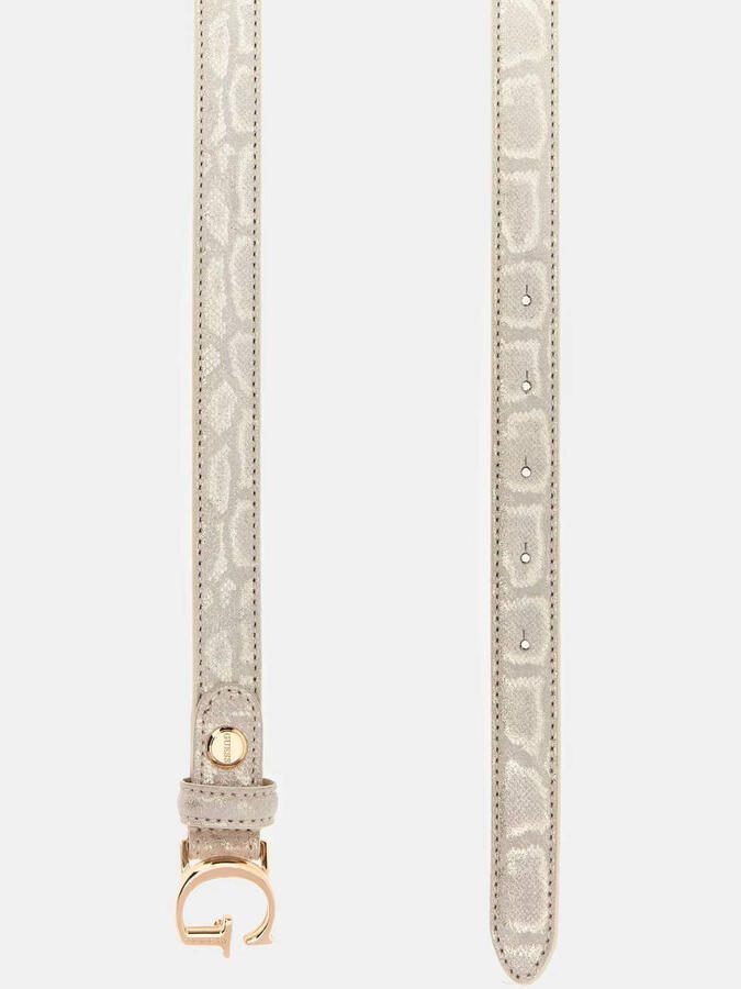 GUESS leren riem met panterprint beige - Foto 3