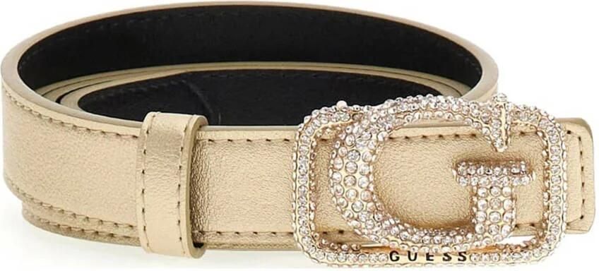 GUESS reversible riem Zalina goudkleurig
