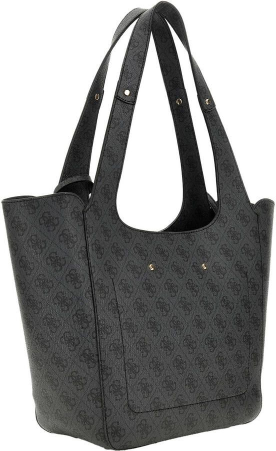 GUESS schoudertas Calista met logoprint antraciet