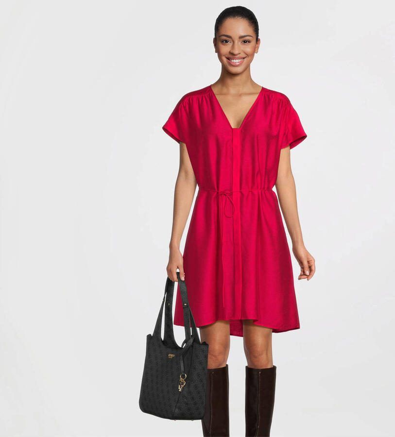 GUESS schoudertas Calista met logoprint antraciet - Foto 3