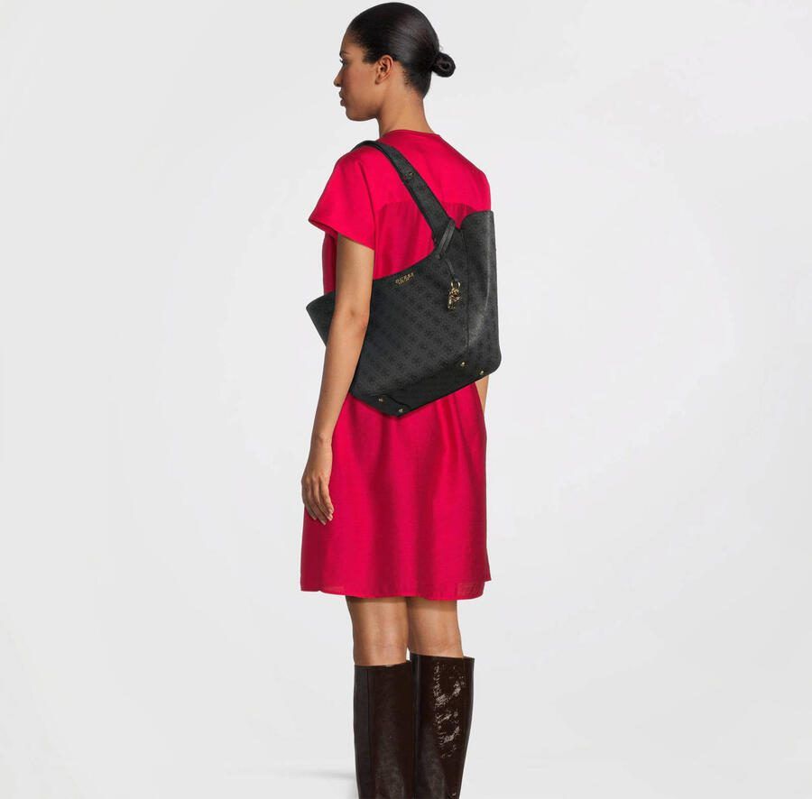 GUESS schoudertas Calista met logoprint antraciet - Foto 2
