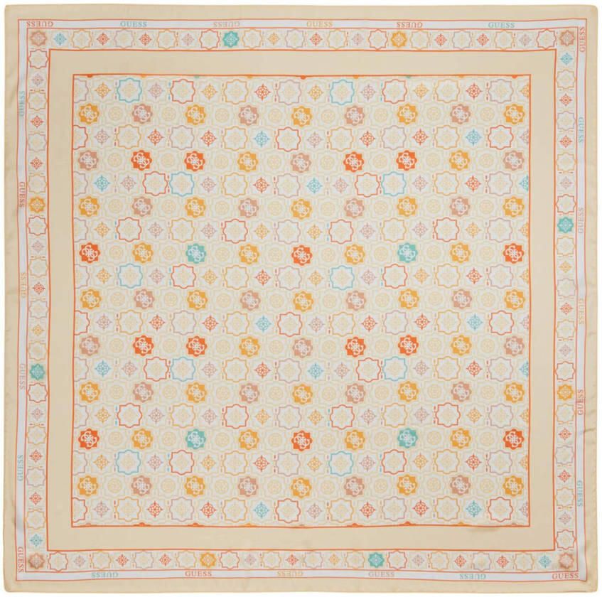 GUESS sjaal met all-over print geel