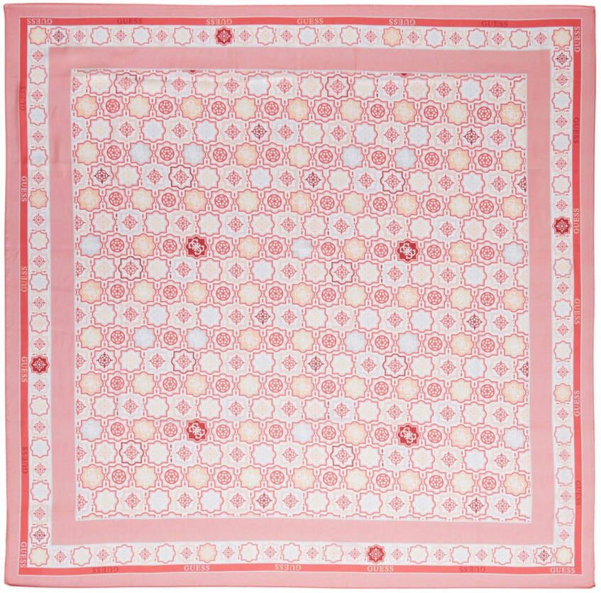 GUESS sjaal met all-over print roze