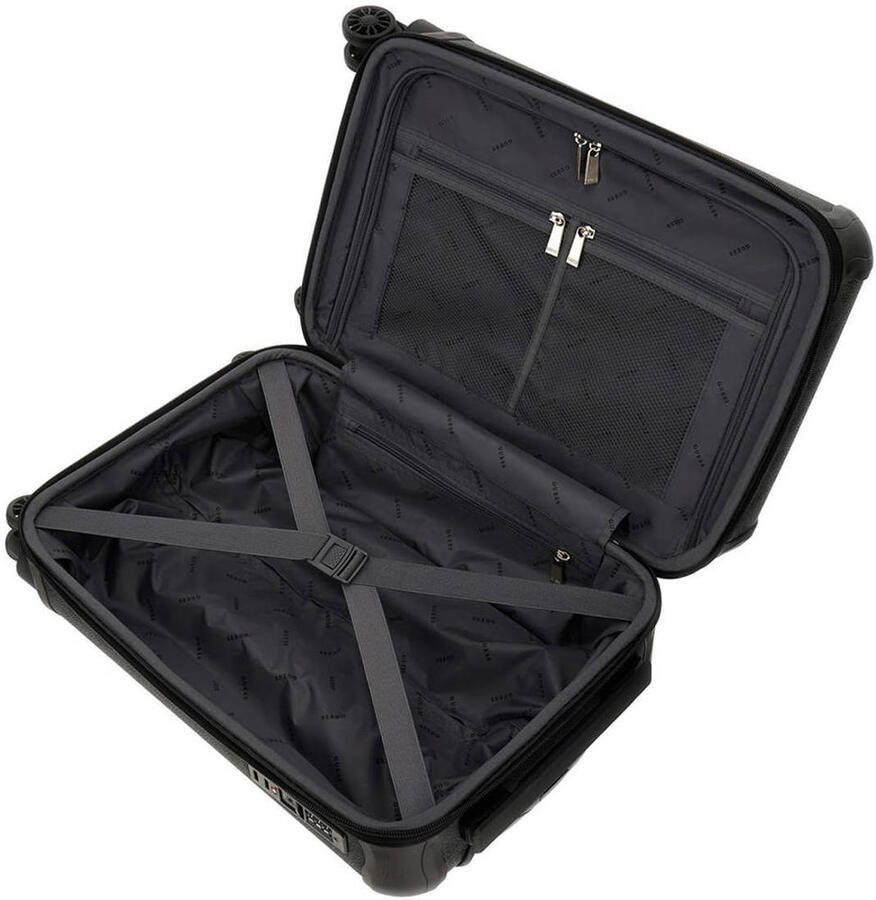 GUESS trolley Berta 55 cm. met logoprint antraciet