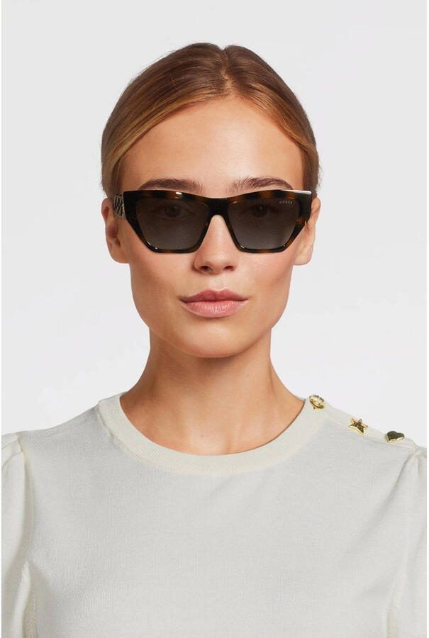 GUESS zonnebril met tortoise print GU00111 bruin - Foto 2